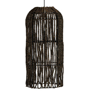 Braided Banana Fibre Pendant Shade | Zion | Black | Lighting Collective