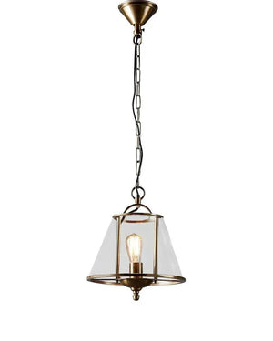 Brass and Glass Pendant Light