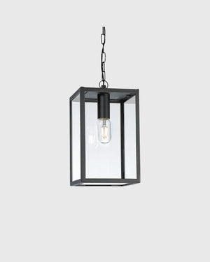 Caged Black Exterior Pendant Light