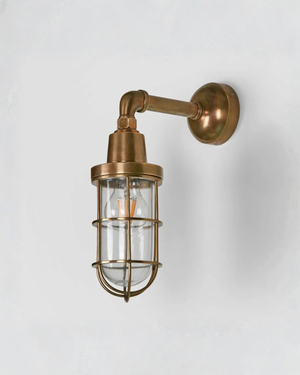 Captains Brass Antique External Wall Light