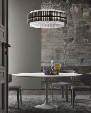 Circular Glass Quadrihedrons Pendant