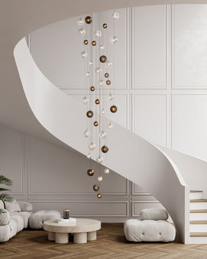 Circular Shiny and Matte Crystal Pendant | Star