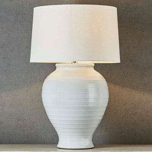 Classic Oriental Table Lamp | Lighting Collective | in a grey living room