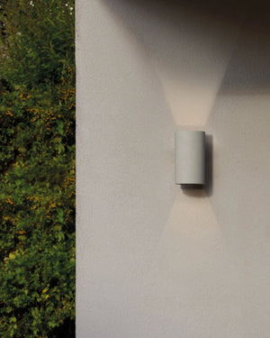 Coastal Concrete Modern Up Down Wall Light Installed on a modern exterior wall Large Size