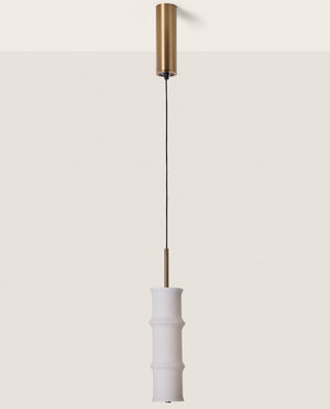 Contemporary Opal Glass Cylindrical Single Pendant-Lighting Collective