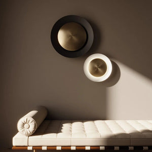 Contemporary Steel Disc Wall Light