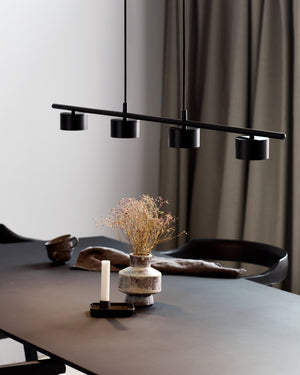 Contemporary Danish Linear Pendant dinning table