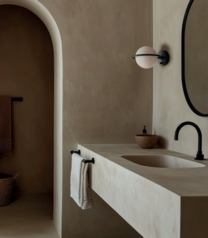 Contemporary Opal Orb Wall Light