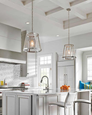 Contemporary Seeded Glass Pendant Light | Assorted Sizes