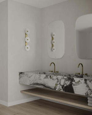 Handmade Coral Trio Glass Wall Light