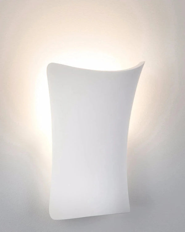 Curved Plaster Wall Light