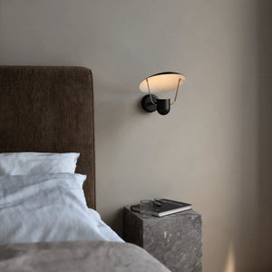 Modern Black Indirect Wall Light as a bedside lamp