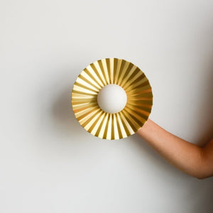 Pleated Brass Wall Sconce | Frillneck 