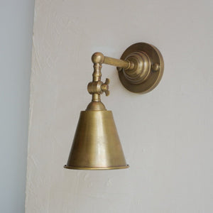 Adjustable Antique Brass Wall Spotlight