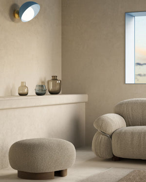 Eclectic Italian Tilted Dome Wall Light