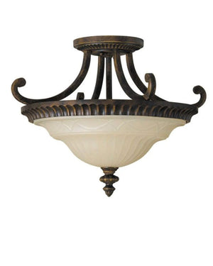 Edwardian Style 2lt Semi-Flush Ceiling Light