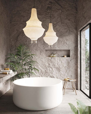 Elegant White Fibreglass Chandelier-Lighting Collective