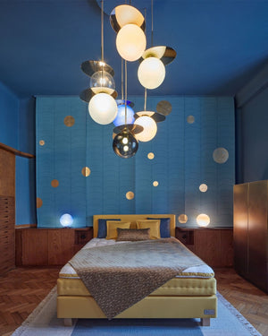 Elegant Plate and Crystal Ball Pendant Light | Umbra