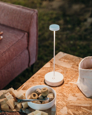 Fabric & Aluminium Portable Table Lamp