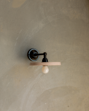 Flat Disc Straight Arm Wall Light