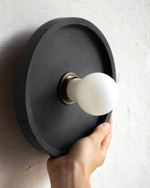 Flat Disc Concrete Wall Light