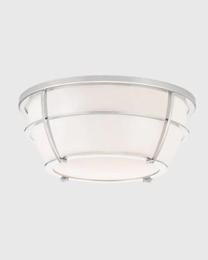 Flush Bathroom Ceiling Light in polished chrome