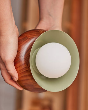 Handmade Conical Hardwood Wall Sconce | Assorted Finishes