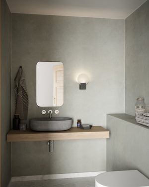 Frosted Glass Disc Wall Light LC Bathroom Lighting