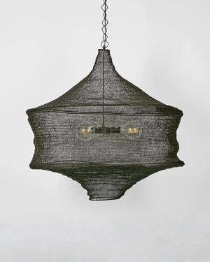 Geometric Crochet Wire Pendant Light