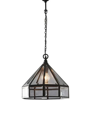 Geometric Gazebo Pendant Light Light On 