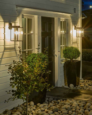 Geometric Black Exterior Wall Light