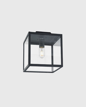 Glass Cubic Exterior Ceiling Light