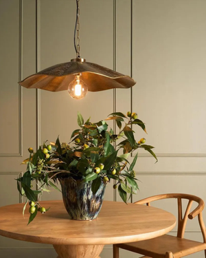 Hammered Brass Pendant Light