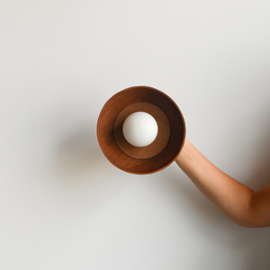 Handmade Leather Wall Sconce | Cup