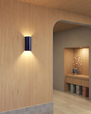 Handmade Ceramic Gloss Wall Light | Dawn Outside an entryway