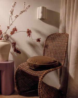 Handmade Curved Clay Wall Light | Cloud Reading Nook Light Off