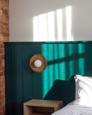 Handmade Patterned Ceramic Dish Wall Sconce