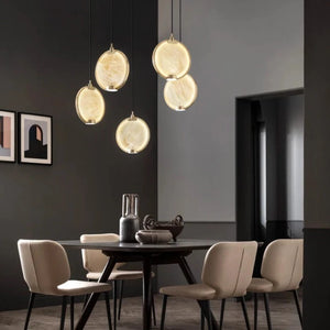 Frosted Glass Circular Single Pendant | Assorted Style
