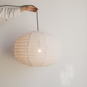 Japanese Orb Linen Pendant Shade | Lighting Collective