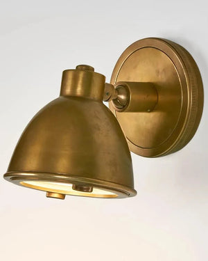 Industrial Versatile Wall Light Light On Brass