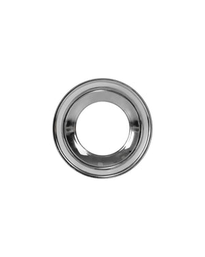 Inner ring accessory for cylindrical downlight in chrome finish