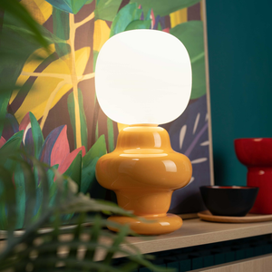 Italian Glossy Ceramic Table Lamp | Lighting Collective | yellow finish on a table