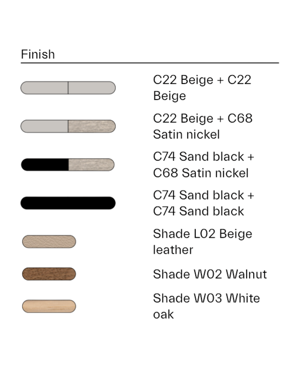 Walnut / Black & Satin Nickel / Small