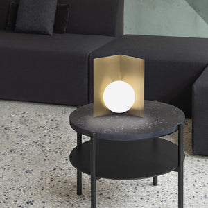 Contemporary Balancing Globe Wall Light | Gold