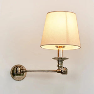 Traditional Styled Swing Arm Wall Light | Silver