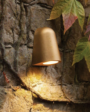Transitional Styled Bunker Light | Brass