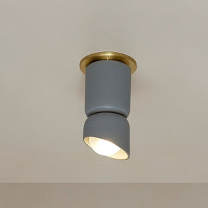 Ceramic Cylindrical Ceiling Light | Fog With Base