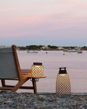 Mediterranean Woven Portable Table Lamp