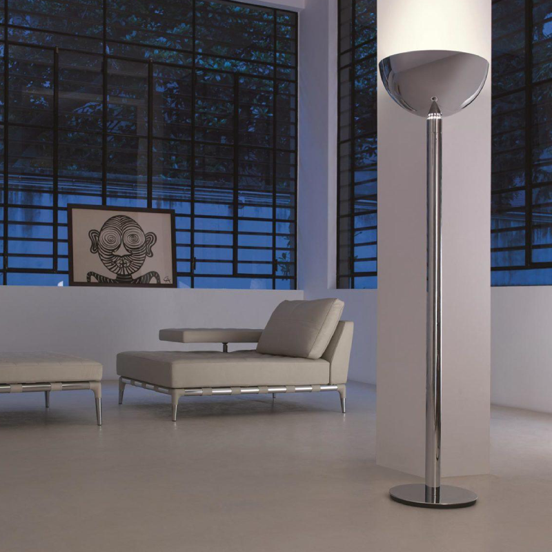 Mid-Century Modern Upside Down Metal Dome Floor Lamp – Lighting Collective