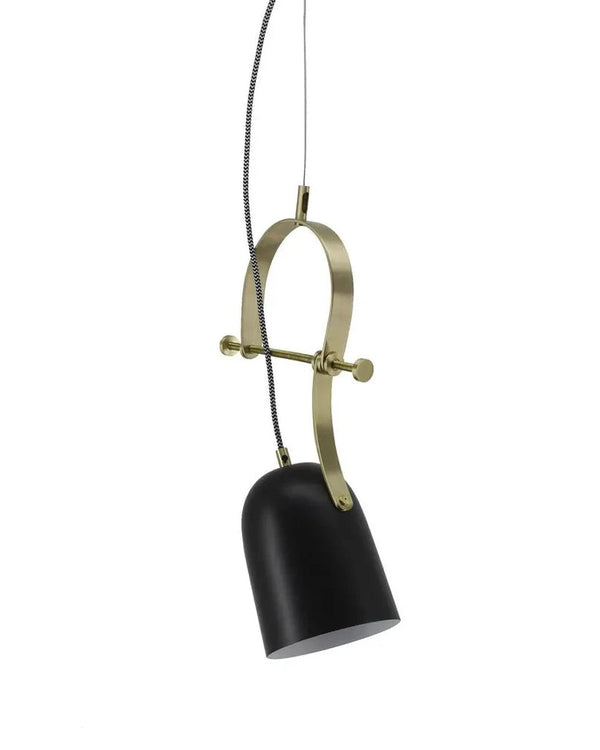 Mid-Century Modern Brass Hanging Pendant Lamp